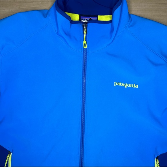 Patagonia Jacket Mens XL Blue Adze Polartec Softshell Windblock Bright B2 - Picture 4 of 16